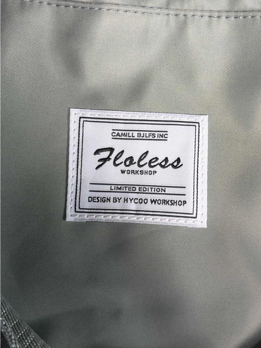 Floless Sage Green Duffle Bag with Webbing Handles